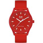 Relojes rojos de silicona de pulsera rebajados Solar Ice Watch para mujer 