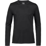 Camisetas interiores deportivas negras de merino manga larga Icebreaker Crewe talla M para hombre 