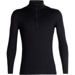 Camisetas interiores deportivas negras de merino de invierno Icebreaker Oasis talla L para hombre 