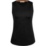 Camisetas deportivas negras de merino rebajadas transpirables de punto Icebreaker Sphere talla L para mujer 