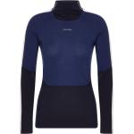 Camisetas interiores deportivas azul marino de merino de invierno transpirables Icebreaker Oasis asimétrico talla M para mujer 