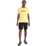 Camisetas deportivas amarillas de merino rebajadas manga corta transpirables de punto Icebreaker talla L para hombre 