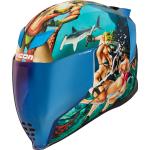 Icon Airflite Pleasuredome 4, casco integral XL male Azul Claro/Verde/Blanco