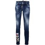 Jeans desgastados azules de poliester rebajados con logo Dsquared2 talla S para mujer 