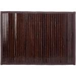iDesign Alfombra antideslizante, alfombra de madera de bambú repelente al agua, alfombrilla de baño, cocina y pasillo de tamaño grande, marrón moka