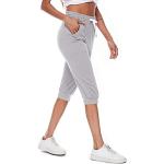 Pantalones deportivos piratas grises de verano tallas grandes talla XXL para mujer 
