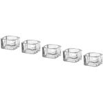 Ikea Glasig - Portavelas de Cristal Transparente, 5 x 5 cm, 5 Unidades