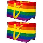Ikea STORSTOMMA (FRAKTA) Bolsas de transporte reutilizables de 71 L Pride Rainbow - Juego de 2