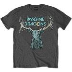 Imagine Dragons Elk In Stars Camiseta Manga Corta, Gris, S para Hombre