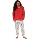 Pijamas polar rojos talla 3XL para mujer 