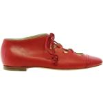 Zapatos rojos con cordones de verano de punta abierta formales talla 41 para mujer 