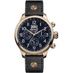 Ingersoll Men's The Delta Quartz Watch with Blue Dial and Black Leather Strap I02401