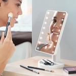 InnovaGoods® Espejo LED táctil de sobremesa Perflex, Ilumina tu Rostro y estiliza tu Maquillaje, con función de Espejo LED, táctil y diseño Elegante, Ideal para el baño y el tocador