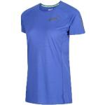 Camisetas azules de poliester de running rebajadas manga corta transpirables Inov-8 talla XXL de materiales sostenibles para mujer 