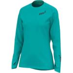 Camisetas interiores deportivas azules de poliester rebajadas manga larga transpirables Inov-8 talla XL de materiales sostenibles para mujer 