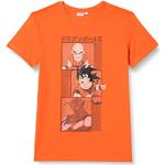 Camisetas naranja de manga corta Dragon Ball manga corta Inside para hombre 