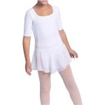 Vestidos blancos de algodón de ballet infantiles 12 años para niña 