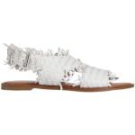 Sandalias blancas de goma de cuero con hebilla Inuovo talla 37 para mujer 