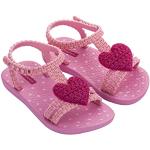 Sandalias rosas de tiras Ipanema con crochet talla 23 para bebé 