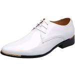 Zapatos blancos de cuero con cordones con cordones formales talla 46 para hombre 
