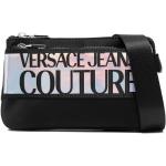 Riñoneras negras de poliester con logo VERSACE Jeans Couture para hombre 