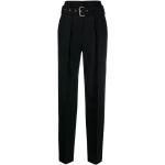 Pantalones negros de lana de cintura alta rebajados IRO Paris con cinturón talla M para mujer 