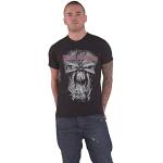 Camisetas negras de algodón de manga corta Iron Maiden manga corta vintage Rockoff Trade talla M para hombre 