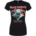 Iron Maiden Legacy of The Beast Tour Camiseta, Negro, M para Mujer