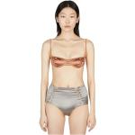 Sujetadores Bikini marrones de poliamida rebajados trenzados con trenzado talla XS para mujer 
