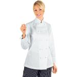 Isacco - Chaqueta de cocinero para mujer, 100% algodón, color blanco blanco large