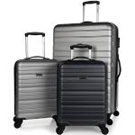 Set de maletas grises de 106l con mango telescópico para mujer 