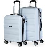 Set de maletas blancas rebajadas con mango telescópico para mujer 