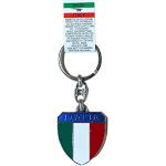Italia - Llavero de cadena con símbolo de Italia - Fabricado en Italia - Recuerdo y objeto de colección - Unisex. Escudo Italia Vintage Talla única