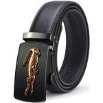 Cinturones cierre automático negros de piel tallas grandes talla 3XL para hombre 
