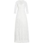 Vestidos blancos de poliester de novia con escote V de encaje Ivy Oak talla S para mujer 