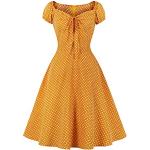 Vestidos amarillos de cóctel de invierno para San Valentín manga corta cortavientos vintage talla XL para mujer 