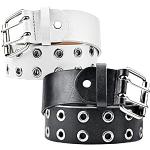 Cinturones blancos de sintético con hebilla  largo 110 góticos talla M para mujer 