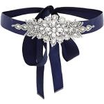 Cinturones azul marino de Diamantes de vestir  formales con perlas Talla Única para mujer 