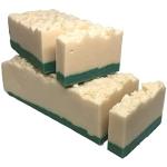 Pastillas de jabón regeneradoras para la piel seca con leche de cabra rebajadas textura en leche 