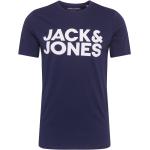 Camisetas azules manga corta con escote cuadrado Jack Jones de materiales sostenibles para hombre 