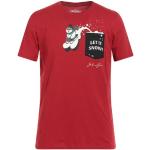 Camisetas rojas de algodón de manga corta manga corta con cuello redondo con logo Jack Jones talla S para hombre 