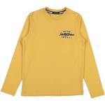 Camisetas amarillas de algodón de manga larga infantiles con logo Jack Jones para niño 
