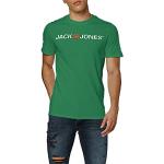 Camisetas verdes de manga corta manga corta con cuello redondo Jack Jones talla L para hombre 