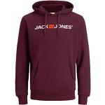 Sudaderas rojas de poliester con capucha con logo Jack Jones talla S para hombre 