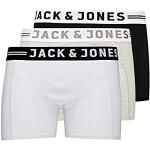 Calzoncillos bóxer grises de algodón rebajados Jack Jones talla S para hombre 