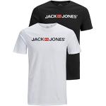 Camisetas multicolor de algodón de manga corta manga corta con cuello redondo con logo Jack Jones talla S para hombre 