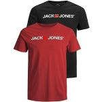 Camisetas multicolor de algodón de manga corta manga corta con cuello redondo con logo Jack Jones talla S para hombre 