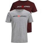 Camisetas multicolor de algodón de manga corta tallas grandes manga corta con cuello redondo con logo Jack Jones talla 3XL para hombre 