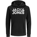 Sudaderas negras con capucha Jack Jones para hombre 