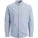 Camisas azules de algodón rebajadas informales Jack Jones talla M para hombre 